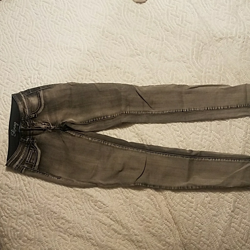 Lightly worn washed out skinny jeans